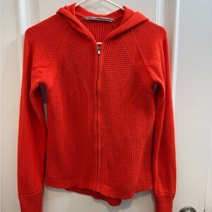 Athleta Bright orange Knit Hoodie